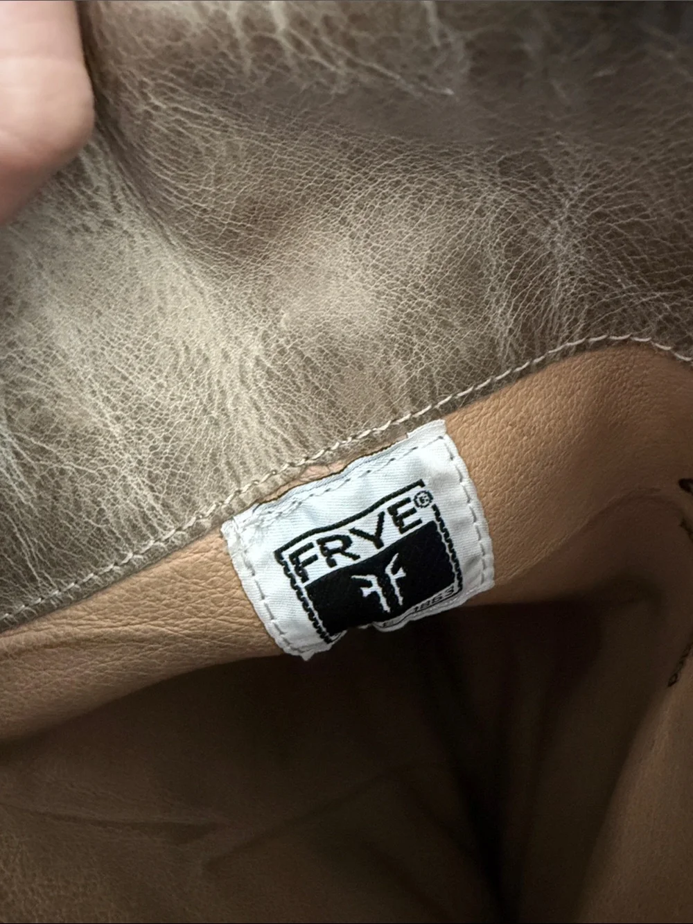 Frye Jane Tall Cuff boots foldable over-the-knee taupe leather Womens 6.5
